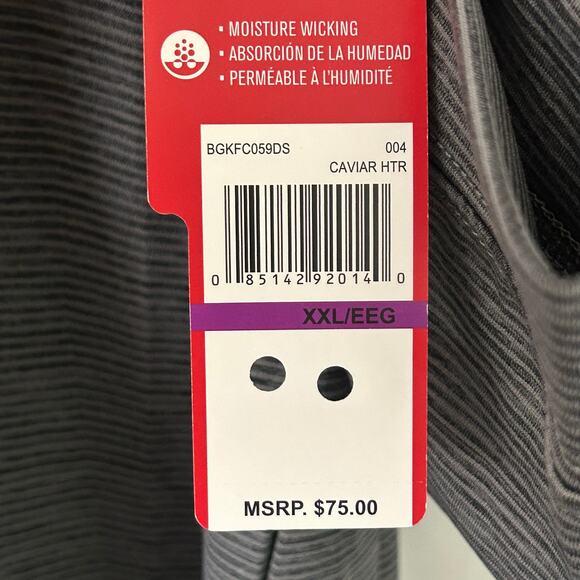 Ben Hogan Men's Golf Performance Fine Line Space Dye Gray Polo XXL 2XL New - Picture 7 of 8